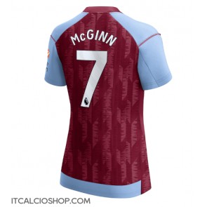 Aston Villa John McGinn #7 Prima Maglia Femmina 2023-24 Manica Corta